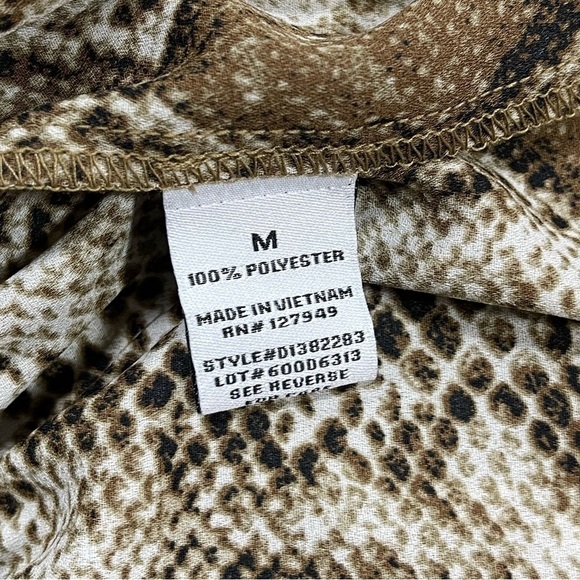 Emma & Michele gorgeous boho snakeskin print long sleeve dress women’s size M - Picture 13 of 17